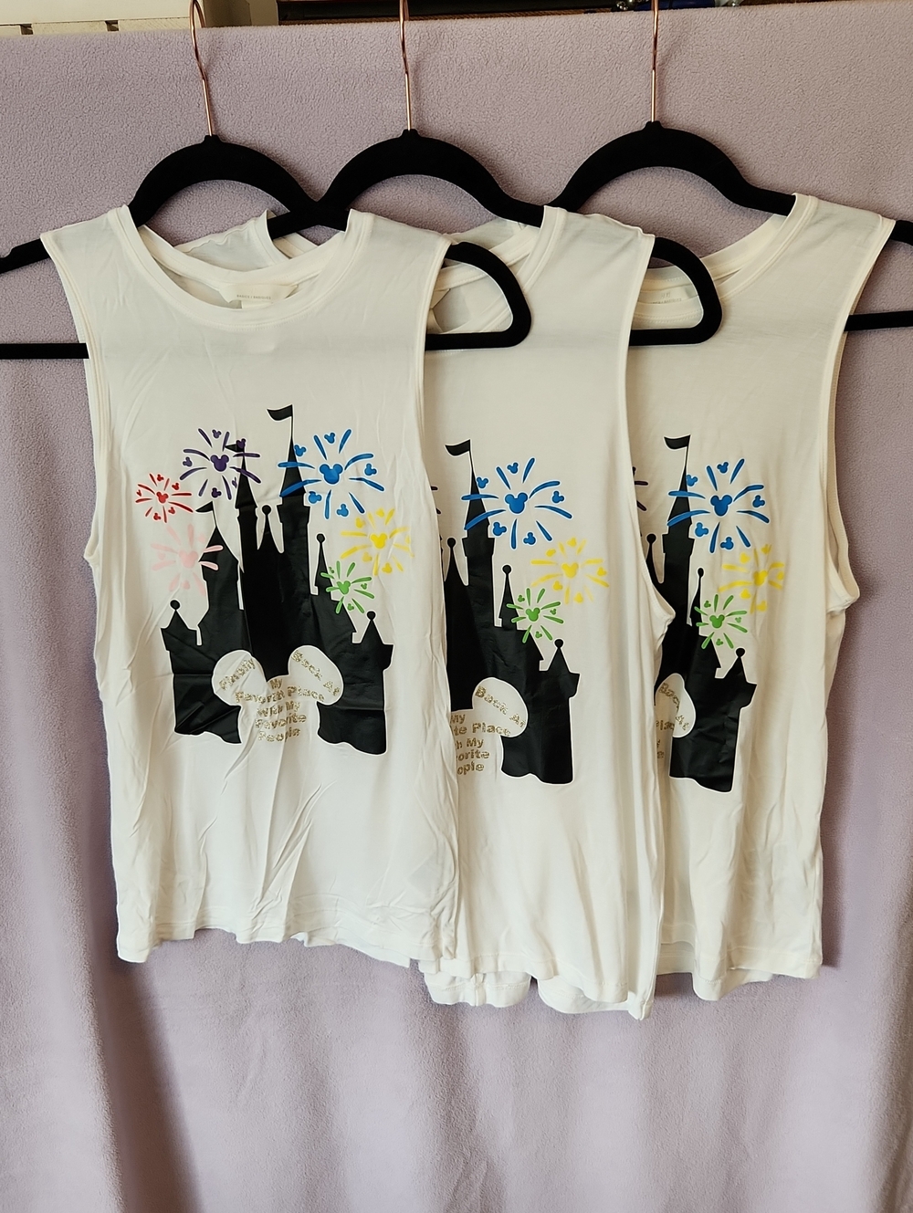 Disney Castle Matching White Tank Tops For Women